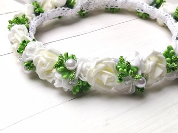 Венок для причастия, причастие, венок для причастия, жемчуг