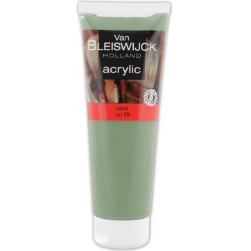 FARBA AKRYLOWA 250 ml OLIWKA Van Bleiswijck TUBKA