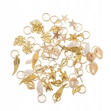 50pcs Hip Hop Hair Braid Rings Hair Loops Clips