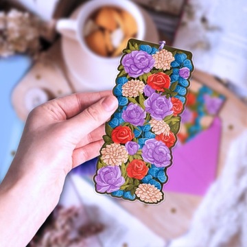 Закладка Цветы ПОДАРОК ​​НА ЖЕНСКИЙ ДЕНЬ