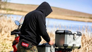 ПОДАРОК ​​МОТОЦИКЛИСТУ DAVCA ЧЕРНАЯ КУХНЯ КРАСНЫЙ ЛОГОТИП