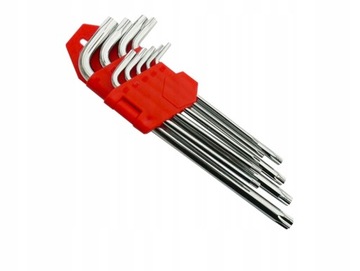 KLUCZE TORX HEX GWIAZDKOWE ZESTAW 180 mm 9 szt.