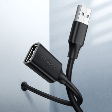 КАБЕЛЬ UЗЕЛЕНЫЙ, ДЛИННЫЙ ШНУР, ПРОЧНЫЙ УДЛИНИТЕЛЬ USB-USB, 5 М, ПЕРЕДАЧА ДАННЫХ, 2 шт.