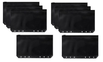 ZESTAW 8SZT. KOSZULKI KOLOROWE A6 CZARNE TRANSPARENTNE ZAPINANE