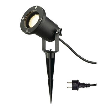 SLV Reflektor NAUTILUS SPIKE XL GU10 IP65 1,5m przewód - czarny