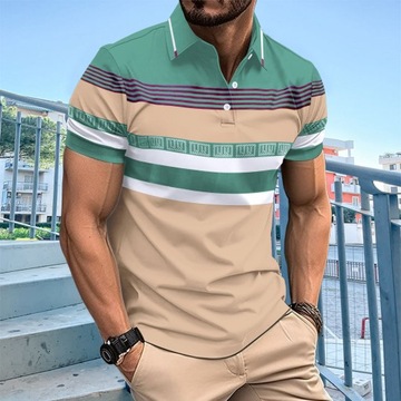 Klasyczna Polo Koszulka: Prążkowana Męska Bluza: Letni T-shirt Casualowy
