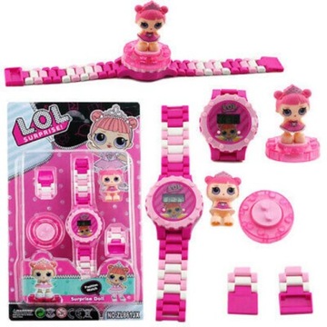 zegarek dziecięcy LEGO dziewczęcy dla dziecka dziewczynki LOL klocki