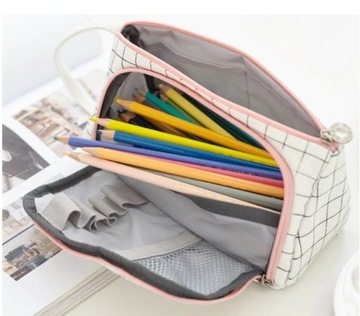 Пенал 3В1 с отделениями, БОЛЬШАЯ РАСШИРЯЕМАЯ КОСМЕТИЧЕСКАЯ СУМКА для посуды