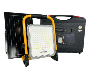 Przenośny naświetlacz LED 50W z panelem solarnym