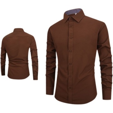 elegancka koszula meska slim fit biznesowa dopasowana slub wesele koszula