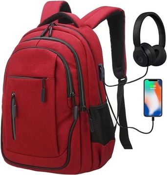 Plecak miejski torba na laptopa port USB JACK wielofunkcyjny 15,6'' (T114)
