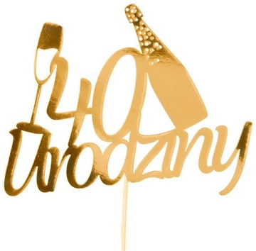 Extra Topper Dekoracyjny Złoty do Bukietu itp.*40*