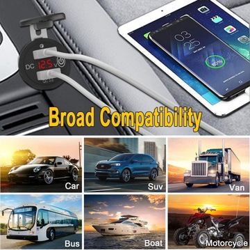 Автомобильная розетка QC 3.0 USB 12 В с