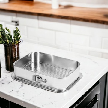 ПРЯМОУГОЛЬНАЯ ПРОФОРДА СО СЪЕМНЫМ МЕТАЛЛИЧЕСКИМ ДНОМ.