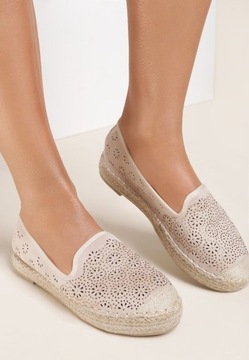 АЖУРНЫЕ ЭСПАДРИЛЬИ ЖЕНСКИЕ БЕЖЕВЫЕ 39