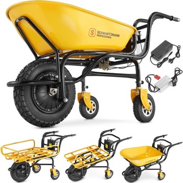 Taczka elektryczna na akumulator z napędem wozidło elektryczne 350W 150kg