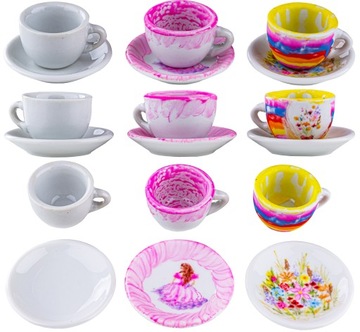 НАБОР ДЛЯ РАСПИСАНИЯ ФАРФОРОВОЙ КЕРАМИКИ ЧАШКИ