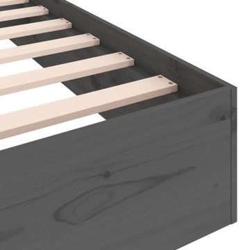 Каркас кровати, серый, массив дерева, 120 х 200