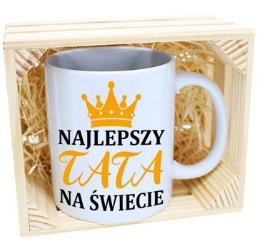 KUBEK W SKRZYNCE NA PREZENT DZIEŃ OJCA TATY TATA