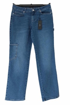 Vero Moda niebieskie jeansowe spodnie cargo W28