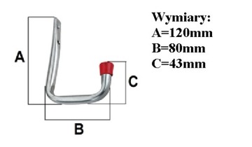 Uchwyt, hak garażowy pojedynczy U1
