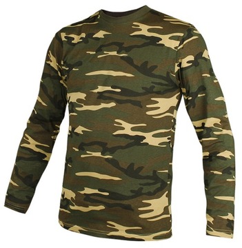 Koszulka z długim rękawem bluzka sportowa Mil-Tec Longsleeve Woodland 3XL