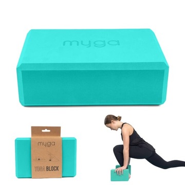 Блок для йоги Myga Foam Block, бирюзовый