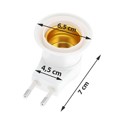 ПЕРЕХОДНИК, РАЗЪЕМ ЛАМПЫ, ВЫКЛЮЧАТЕЛЬ, 230В E27