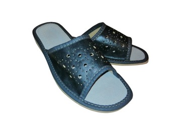 Женские кожаные тапочки