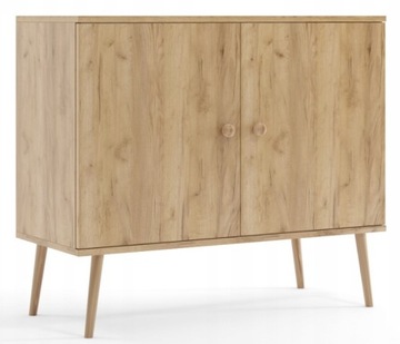 Komoda BOHO SKANDYNAWSKA 100 cm z drzwiczkami- dąb