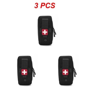 3PCS Molle Tactical First Kits Bag Emergency Outdoor Army Hunting Car