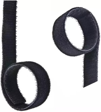 Dwustronna Taśma Rzep 30mm Czarna gr.2,5mm