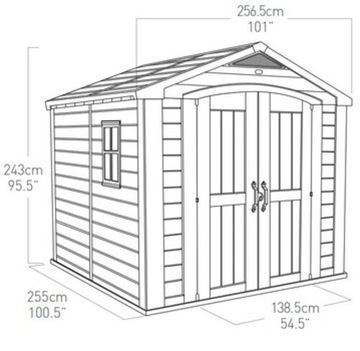 Сарай для инструментов KETER Factor 8X8 Бежевый и серый