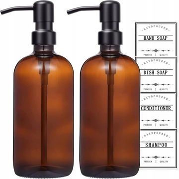 2 Szt DOZOWNIK DO PŁYNU DO MYDŁA ŁAZIENKOWY 500ml