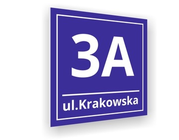 NUMER NA DOM 15x15cm TABLICZKA ADRESOWA Mała | WZORY | + Taśma 3m