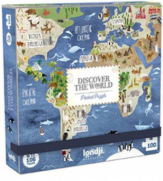 AB33 Puzzle Londji 100el. kieszonkow dla dzieci 6+