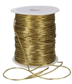 SZNUREK 1,5MM METALIZOWANY 100 METRÓW