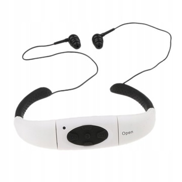 WODOODPORNE SłUCHAWKI MP3 BIAłY