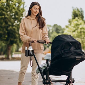 ДЕРЖАТЕЛЬ НА ТЕЛЕЖКЕ 2В1 ДЛЯ БУТЫЛКИ, КРУЖКИ, ТЕЛЕФОНА, БУТЫЛКИ ДЛЯ НАПИТКОВ, УНИВЕРСАЛЬНЫЙ