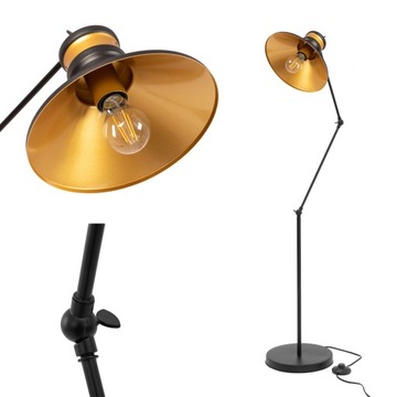 LAMPA STOJĄCA PODŁOGOWA BLACK LOFT CZARNA ASTI B