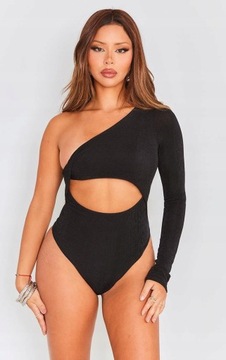 Prettylittlething bku wycięcie asymetryczne tanga body XXL