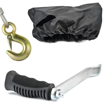 ЛЕБЕДКА ТРОСОВАЯ РУЧНАЯ ЛЕБЕДКА РУЧНАЯ 1588 кг + КРЫШКА