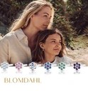 BLOMDAHL WISZĄCE KOLCZYKI HIPOALERGICZNE PENDANT BEZEL BLACK DIAMOND 8 mm