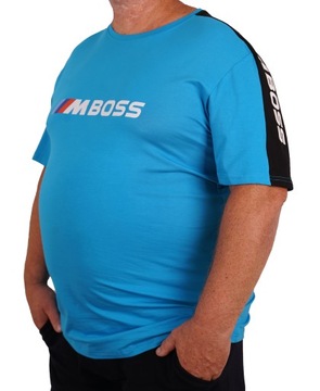T-SHIRT NIEBIESKI BAWEŁNIANY KOSZULKA DUŻA 5XL