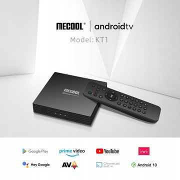 Горячие продажи ТВ-приставка Mecool KT1 Google Android 10 DVB-T/T2