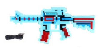 KARABIN DIAMENTOWY PISTOLET MINECRAFT LED DZWIĘK