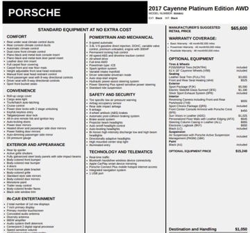 Porsche Cayenne II SUV Facelifting 3.6 300KM 2017 Porsche Cayenne 2017 Porsche Cayenne PLATINIUM 3.6 - KUPIONY w transporcie, zdjęcie 12
