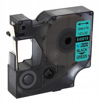 Taśma do DYMO D1 45019 S0720590 12mm Zielona