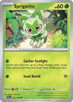 Sprigatito |012/193|PAL|Paldea Evolved|Reverse Holo