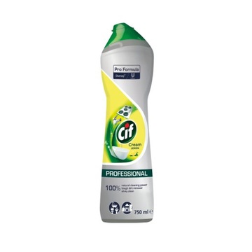 Cif Professional Cream Lemon - Mleczko do czyszczenia, cytrynowe - 750 ml